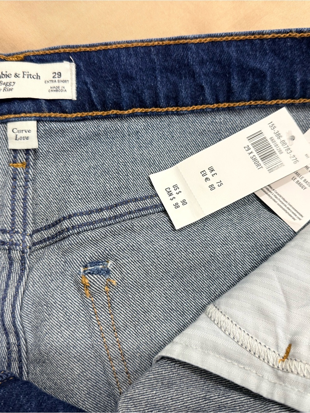 Abercrombie & Fitch Light Blue Curve Love Boyfriend Jeans